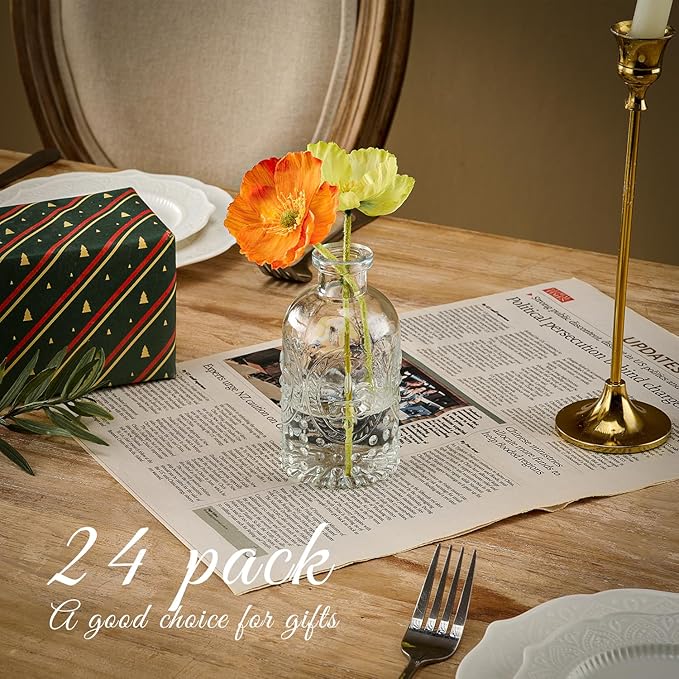 Glass Bud Vase Set of 24 Pcs Small Minimalist Vases - Image 3