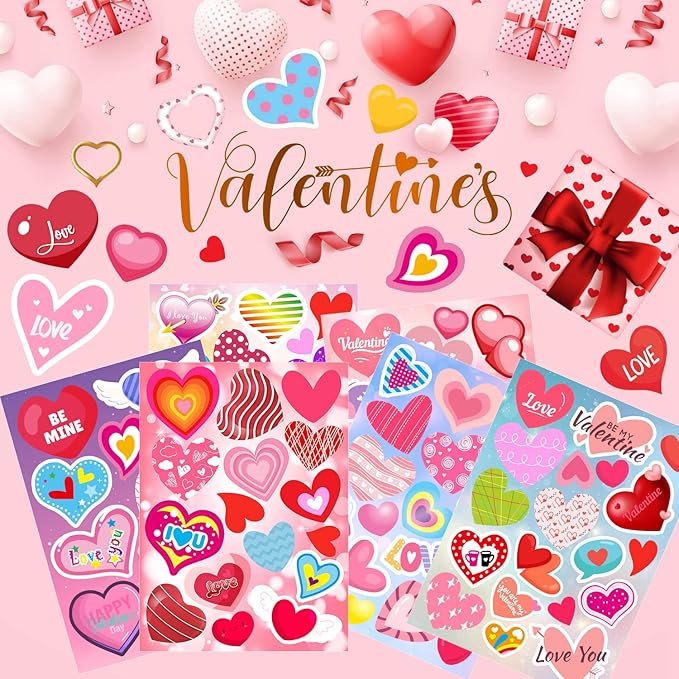 36 Sheets Heart Stickers, Valentine Stickers, Valentines Day Stickers - Image 4