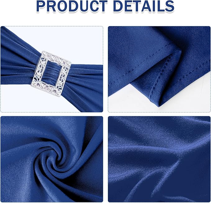 Joccun 30 PCS Spandex Chair Sashes Bows Stretch Chair Cover Band - Image 3