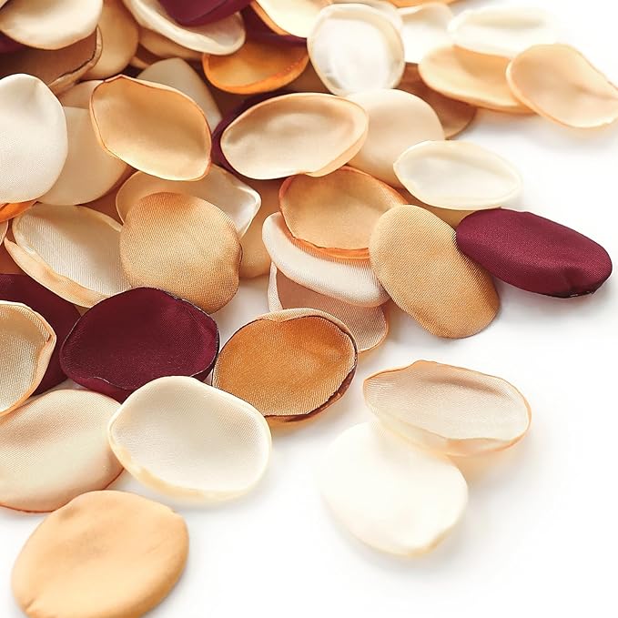 Floroom 300pcs Rose Petals Chic Terracotta Faux Silk Flower Petals Burnt Orange by Floroom
