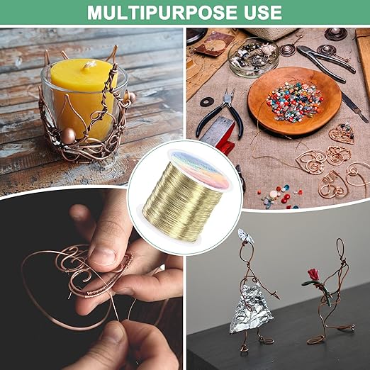 0.4mm Jewelry Wire, 26 Gauge 328FT Craft Wire Copper Beading Wire - Image 7