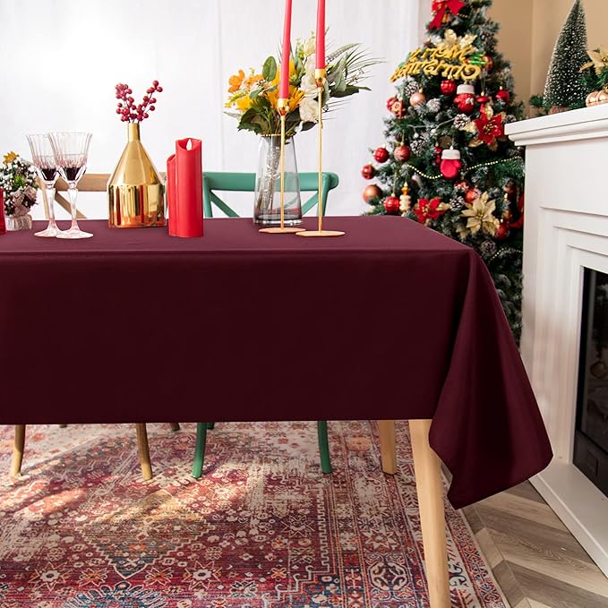 Fitable Square Tablecloth 54x54 inch Tablecloth Stain and Wrinkle Resistant - Image 3