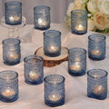 DARJEN Blue Votive Candle Holders Set of 36- Glass Candle Holders Bulk by DARJEN