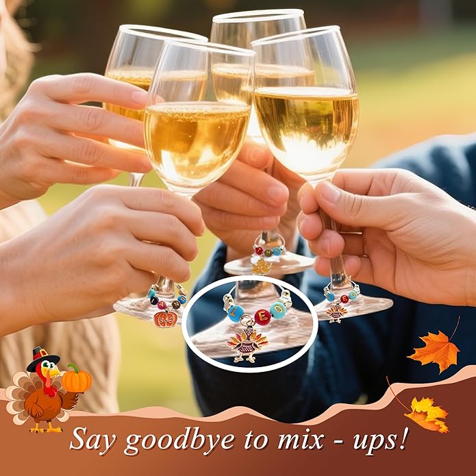 DIY Wine Glass Charms Kit, Glass Identifiers - Image 6