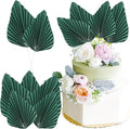 Ephlyn 6Pcs Paper Palm Fan Cake Topper Palm Leaf Fan Cake Pick Decoration by Ephlyn