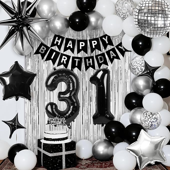 31st Birthday Decorations for Men Women, Fringe Curtains Kit - Image 7