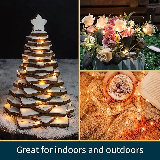 LAMPHOME 6 Pack Fairy Lights Battery Operated String Lights 6.6ft 20 Led Mason - Image 5