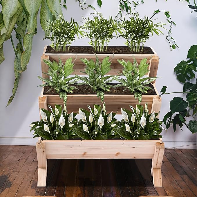 3 Tiers Wooden Vertical Raised Garden Bed - Image 8