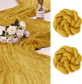 2 Pack Cheesecloth Table Runner 10Ft Christmas Gauze Boho Table Runners by HOME