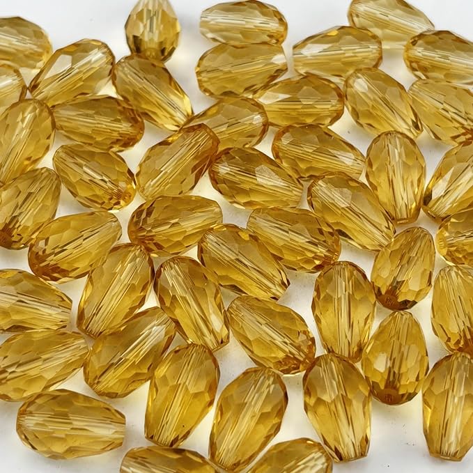 100pcs 8x12mm Teardrop Crystal Glass Beads by Unknown