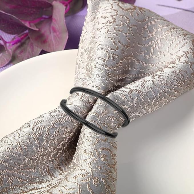 Black Napkin Rings - Image 5