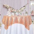 ShinyBeauty Rose Gold Tablecloths 36X36 Inch, 2 Pieces Sequin Table Cloth by ShinyBeauty