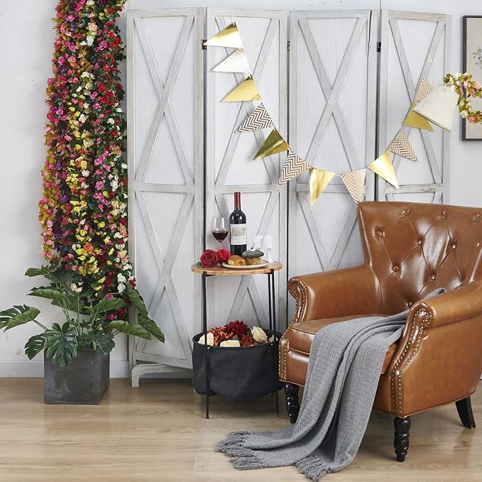 8 Pcs x 8.2 ft Flower Garland Artificial Rose Vine Flowers - Image 8