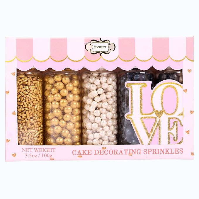 Confect Sprinkles- Red Carpet Glam Cake Decorating Sprinkles – Edible Black - Image 8