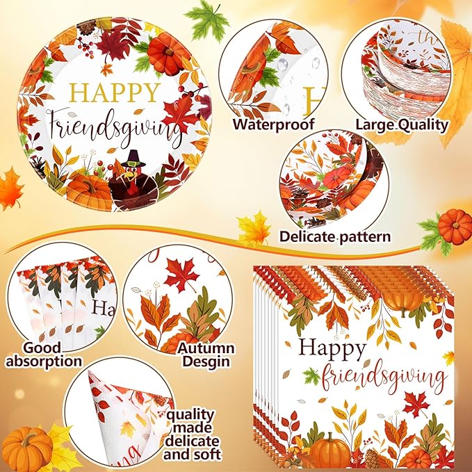 452 Pcs Happy Friendsgiving Party Decorations - Image 3