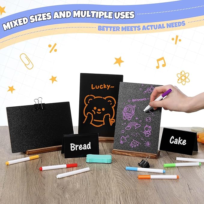 29 Pcs Chalkboard Sign Set, 7.9" x 5.1" Desktop Board Sign - Image 4