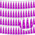 4P Hot Pink Foil Fringe Tassel Banner Garland Metallic Tinsel Streamers Wall by Xuuf