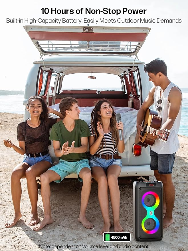 Karaoke Machine for Adults, Portable Bluetooth Speaker - Image 6