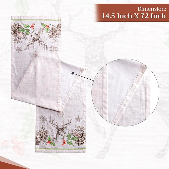 Maison d' Hermine Table Runner 100% Cotton Single Layer Table Runners 72 inches - Image 4