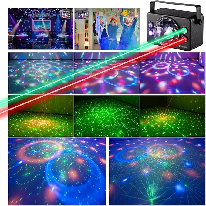 Disco Ball Light Party Lights DJ Disco Lights LED Stage Strobe Light Sound - Image 4