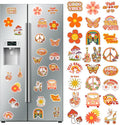 25 Pieces Hippie Car Flower Magnet Groovy Boho Flower Refrigerator Magnets by Xuhal