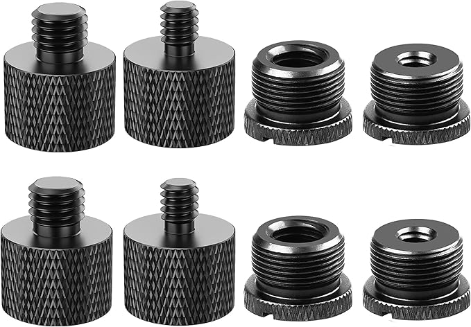 IXTECH Mic Stand Adapter Set 8 pieces Metal Microphone Stand Screw Thread by I-XTECH