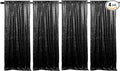 JYFLZQ Black Sequin Backdrop Curtains 2ft x 8ft 4 Panels Glitter Photo Booth by JYFLZQ