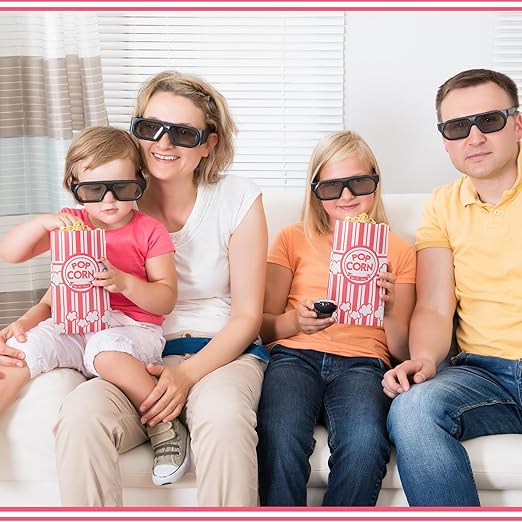 200 Pcs Paper Popcorn Bags Bulk 2 oz Large Flat Bottom Boxes Red and White - Image 3