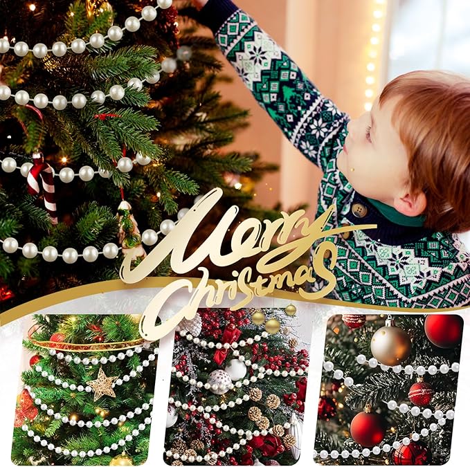 164 Feet Faux Pearl Beads Garland 3mm Craft String Pearls - Image 7