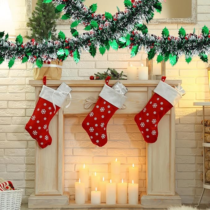 72 Feet Christmas Tinsel Garland Shiny Metallic Tinsel Twist Garland Streamers - Image 7