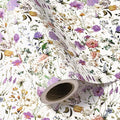 WRAPAHOLIC Kraft Floral Wrapping Paper Roll by WRAPAHOLIC