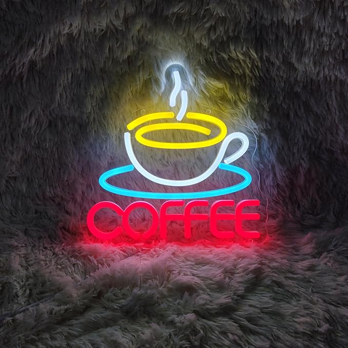 Coffee Neon Sign Coffee LED Sign Coffee Bar Neon Sign But First Coffee Neon Sign - Image 7