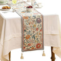 Floral Cloth Small Runner for Table, Decorative Linen 63 Inches Long Table by bilingaier