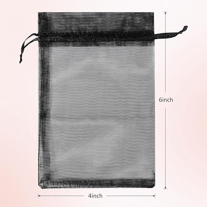 50PCS Sheer Organza Bags, Wedding Favor Bags - Image 2