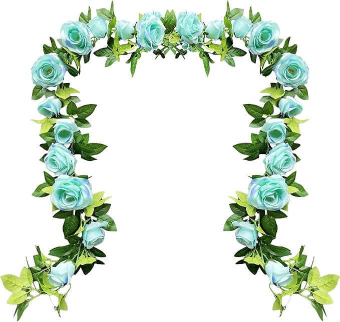 UKELER 2 Pack Artificial Flower Garland Fake Rose Vine Artificial Flowers by Ukeler