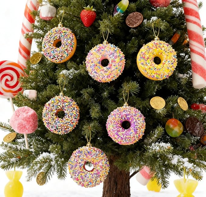 LANGXUN 6pcs Donut Candy Land 2025 Xmas Birthday Party Wedding Suppiles - Image 4