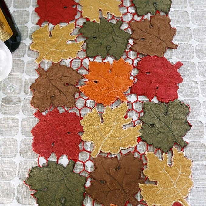 OWENIE Fall Table Runner 36 Inches Long, Short Small Thanksgiving Table Runner - Image 8