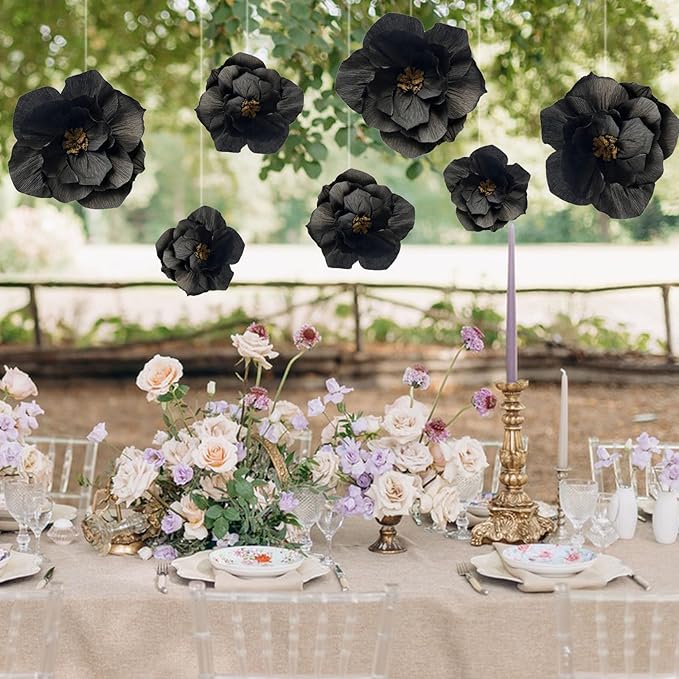 BRT Bearingshui Black Paper Flowers Decoration - Image 4