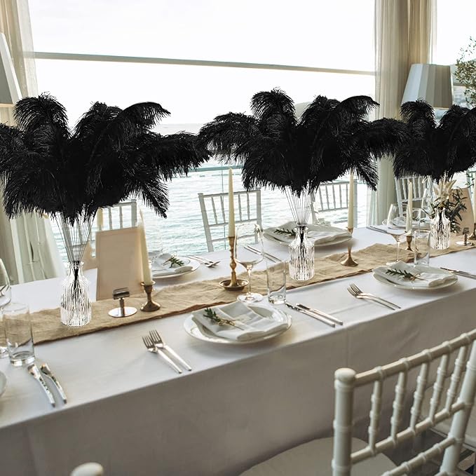 Hanaive 150 Pcs Ostrich Feathers Set Bulk Plumes 12-14 Inch 70 Pcs Large - Image 4