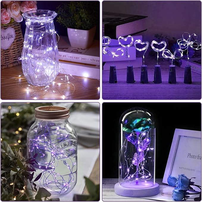 12 Pack Fairy Lights Battery Operated String Lights，7FT 20LED Waterproof Silver - Image 8