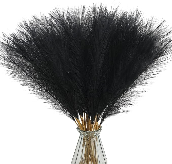 50pcs Faux Pampas Grass, 21.6" Short Artificial Pompous Grass Floral Fake - Image 9