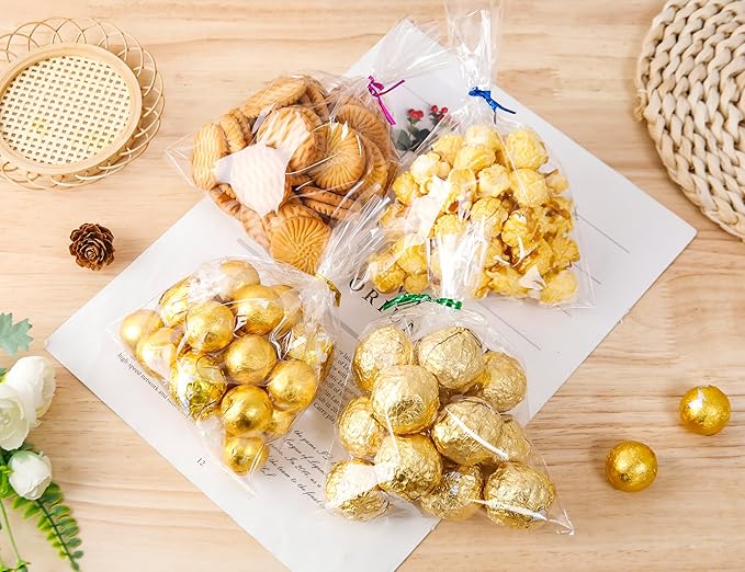 LOKIQNG Cellophane Bags Plastic Treat Bag Clear Cookie Candy Bags - Image 6