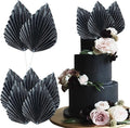 Ephlyn 6Pcs Paper Palm Leaves Fan Cake Toppers Palm Leaf Fan Cake Picks Craft by Ephlyn