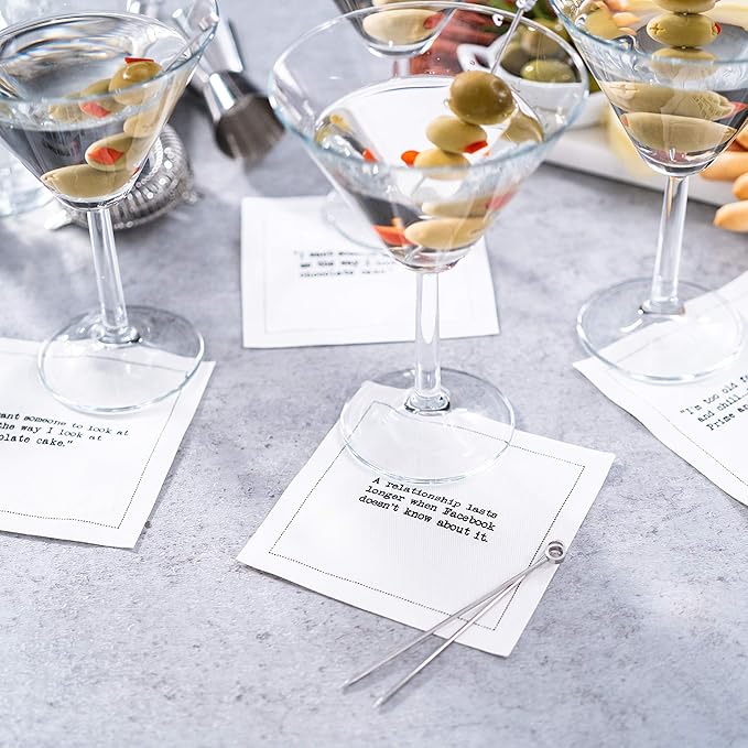Five Star White Cotton Cocktail Napkins, Beverage & Bar Napkins - Image 7
