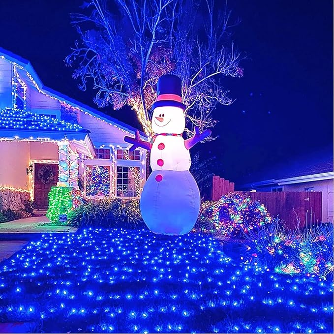 YEGUO 165ft 500 LED Blue Christmas Lights Outdoor Waterproof, 8 Modes Twinkle - Image 9