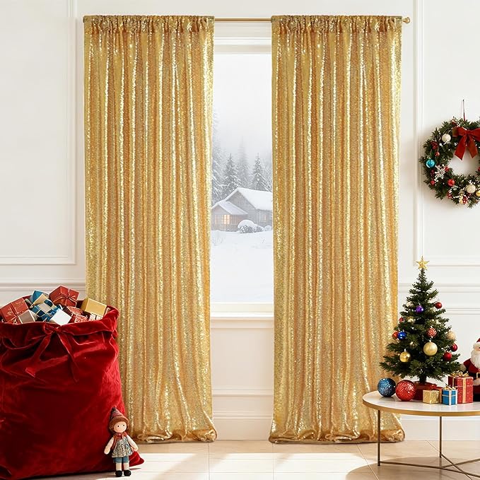 SquarePie Sequin Backdrop Curtain Not See Through Background - Image 7