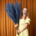 Faux Pampas Grass 6 Stems, Artificial Pampas Grass by EVODIS