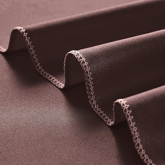 40 ft x 10 ft Wrinkle Free Brown Backdrop Curtain - Image 5