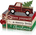 4 Pcs Christmas Table Decor Winter Table Decorations Christmas Tiered Tray by Anglechic