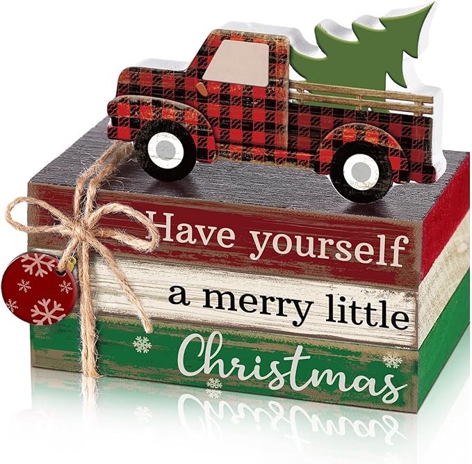 4 Pcs Christmas Table Decor Winter Table Decorations Christmas Tiered Tray by Anglechic